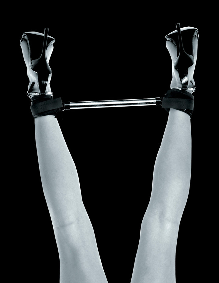 Pipedream Fetish Fantasy Series Limited Edition Spreader Bar - Black & Silver