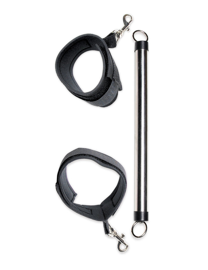 Pipedream Fetish Fantasy Series Limited Edition Spreader Bar - Black & Silver