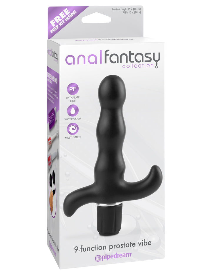 Anal Fantasy Collection 9-Function Prostate Vibrator - Black