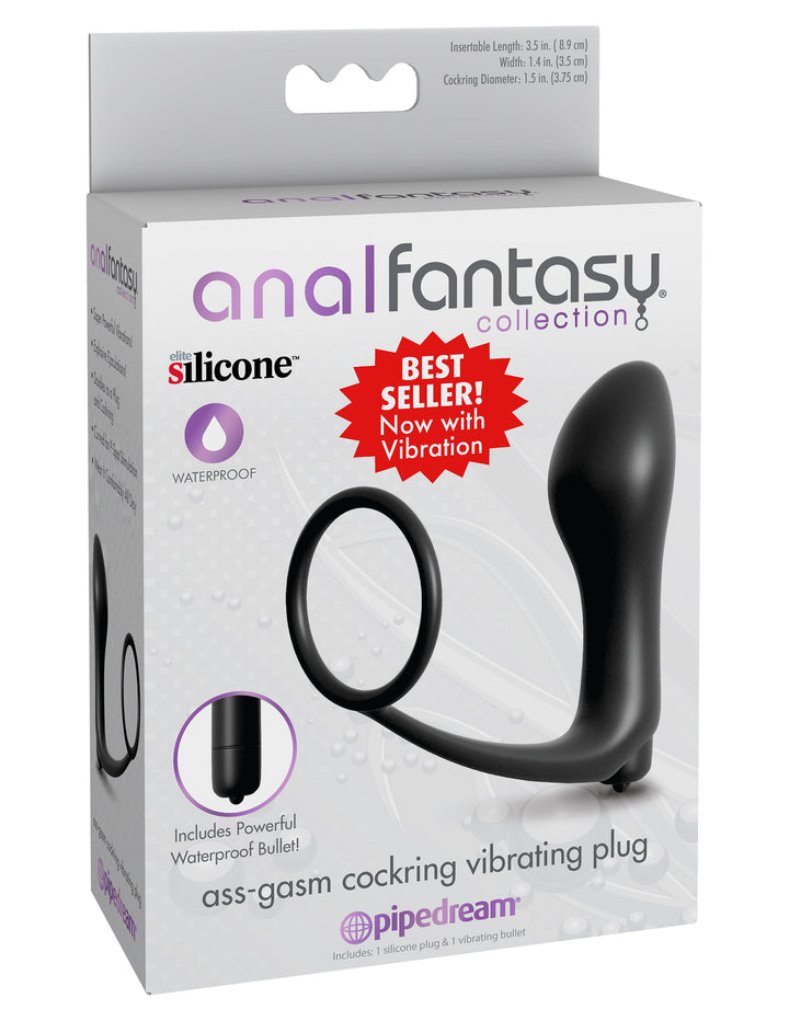 Anal Fantasy Collection Vibrating Ass-Gasm Cockring  Plug