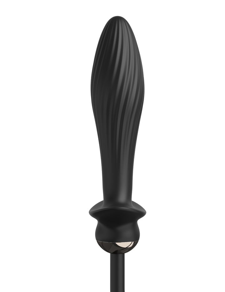 Anal Fantasy Elite 4'' Auto-Throb Inflatable Vibrating Butt Plug - Black