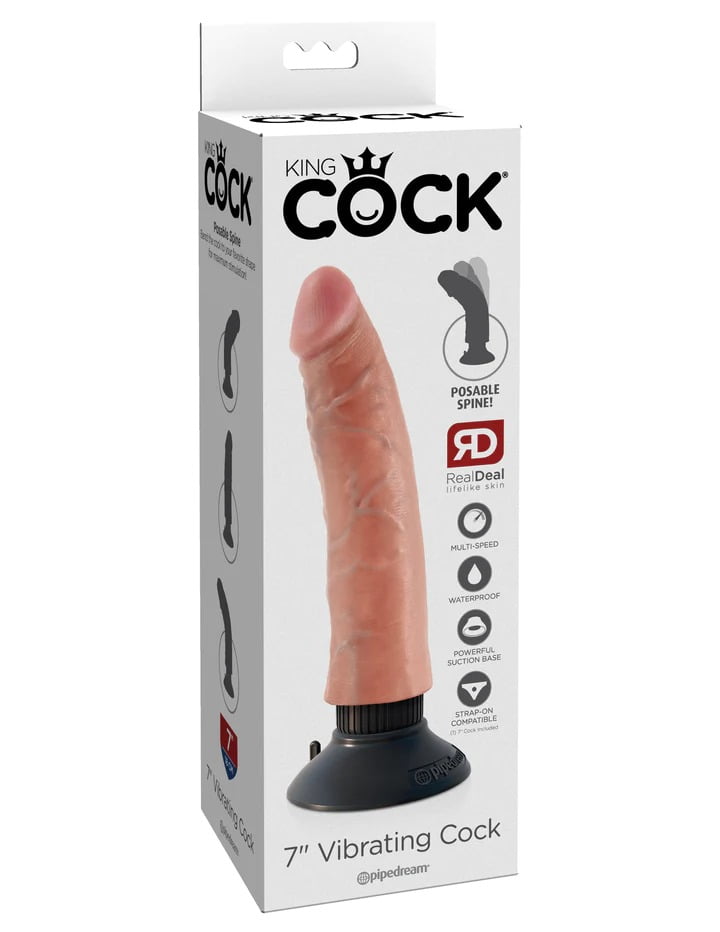 King Cock 7" Vibrating Cock