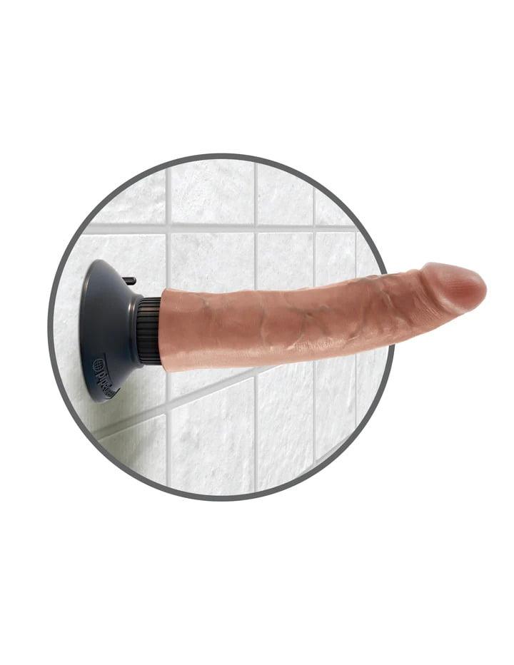 Pipedream King Cock 7" Vibrating Cock - Tan