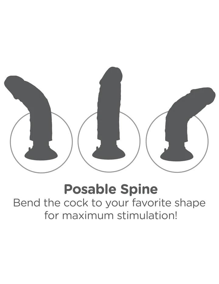 Pipedream King Cock 7" Vibrating Cock - Tan