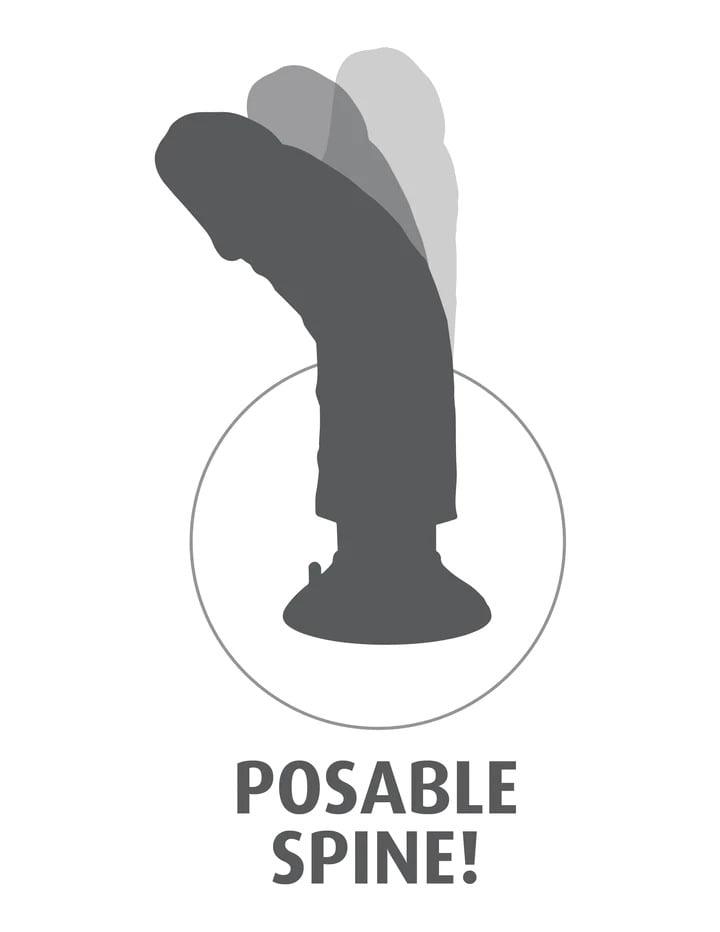 Pipedream King Cock 7" Vibrating Cock - Tan