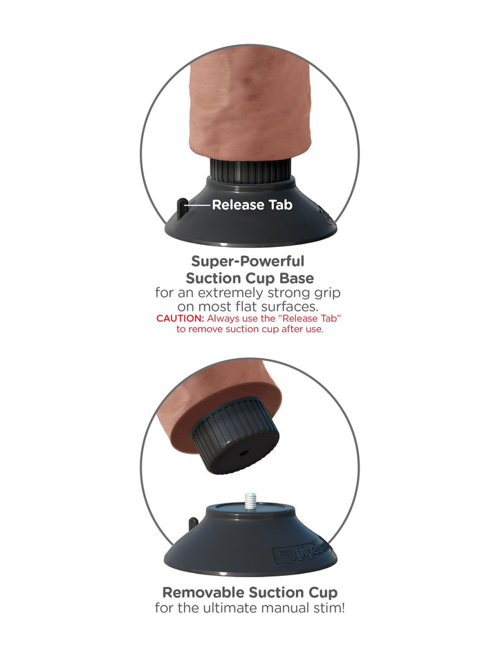 Pipedream King Cock 7" Vibrating Cock with Balls - Tan