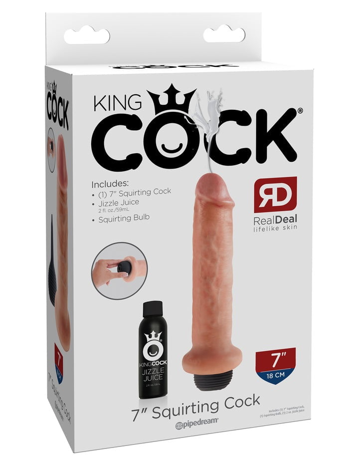 Pipedream King Cock 7" Squirting Cock - Light