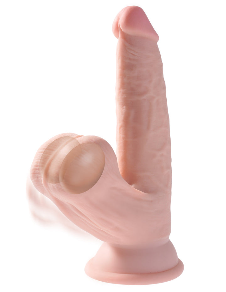 King Cock Plus 6" Triple Density Cock with Swinging Balls - Light