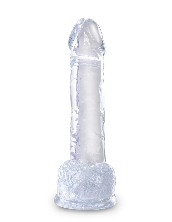 King Cock Clear 7'' Cock with Balls