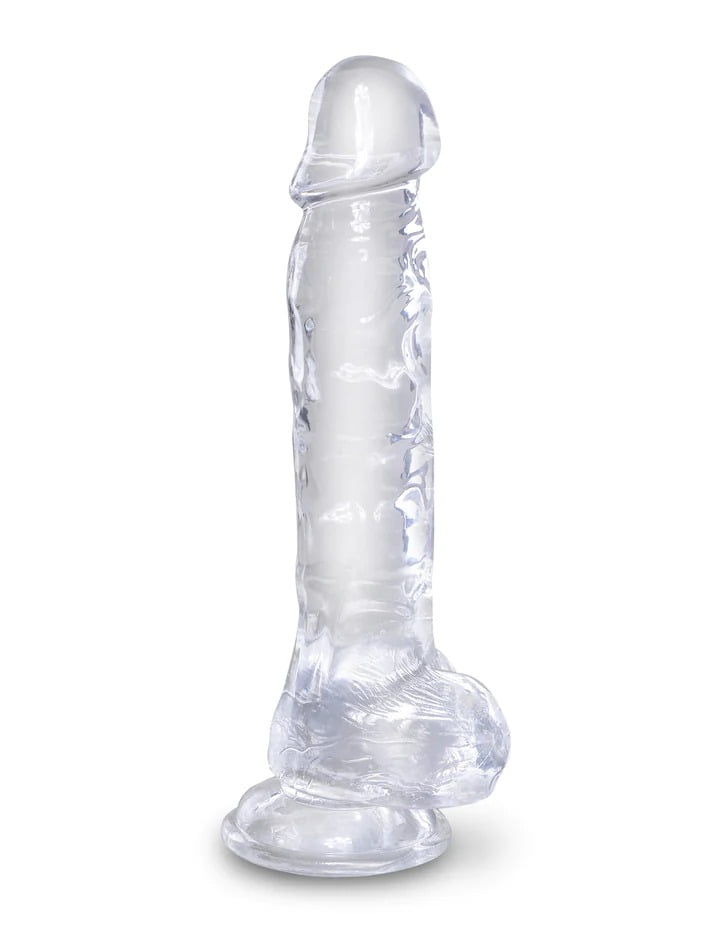 King Cock Clear 8'' Cock with Balls