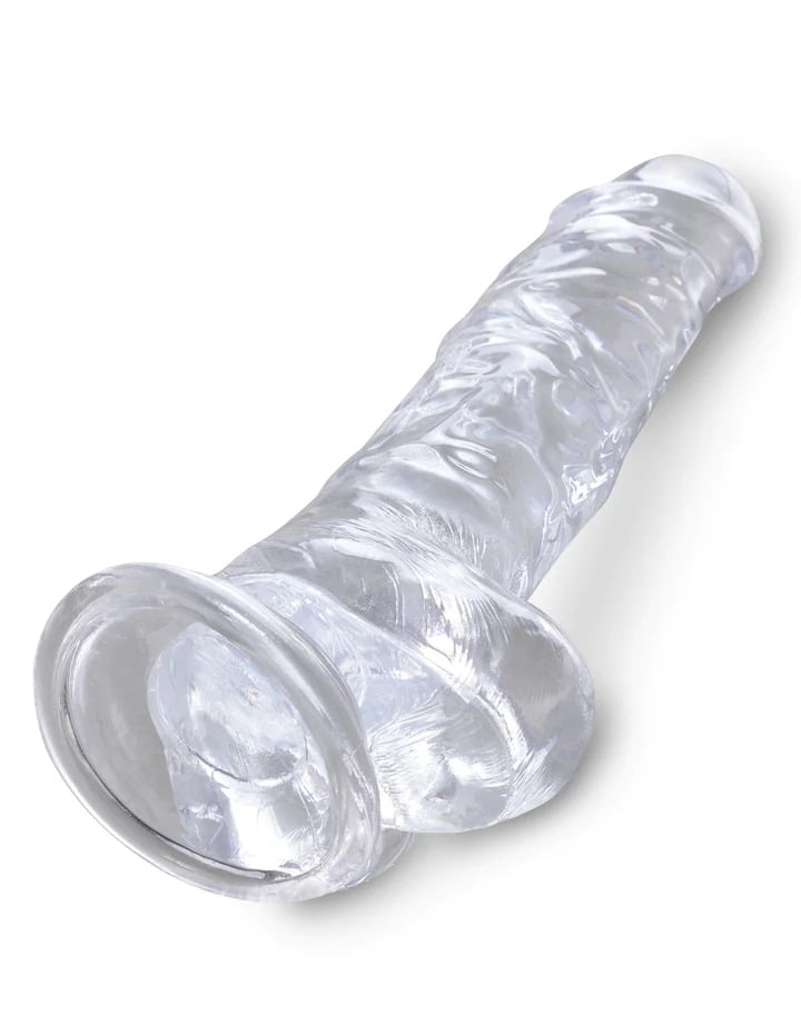 King Cock Clear 8'' Cock with Balls