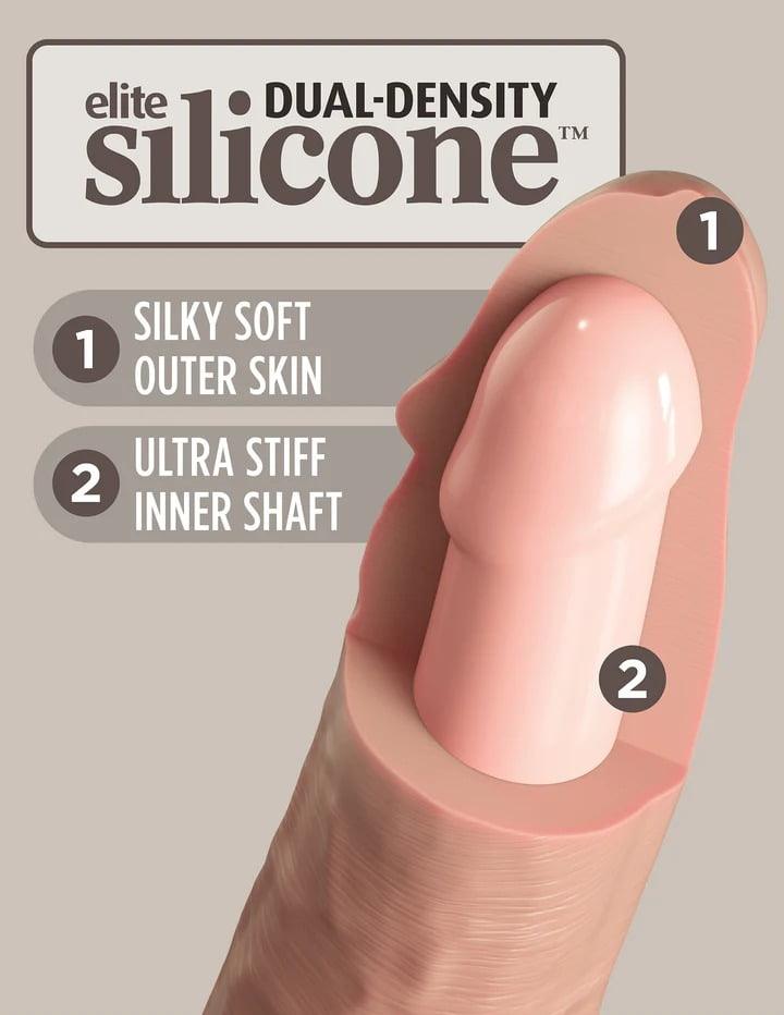 King Cock Elite 7'' Vibrating Silicone Dual Density Cock with Remote - Vibrating Dildo - Australia - Sexy Devil