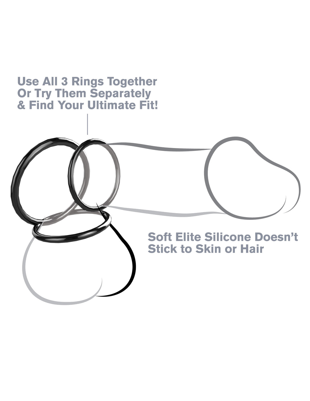 Fantasy C-Ringz Silicone 3-Ring Stamina Set