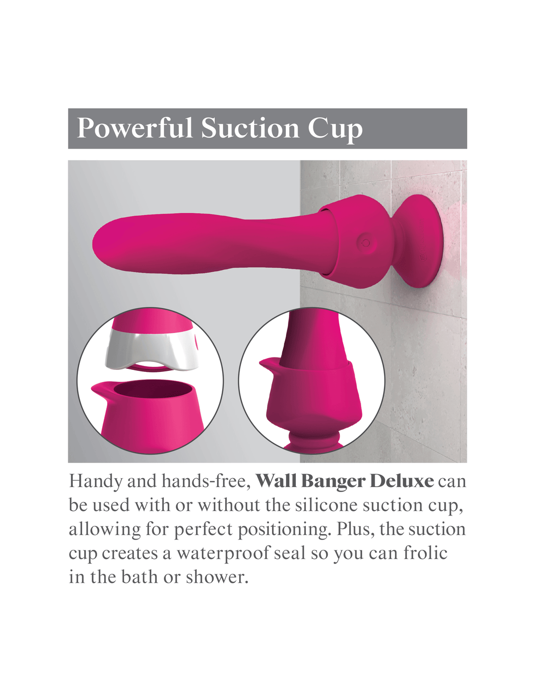 Pipedream 3some Wall Banger Remote Vibrator with Suction Cup