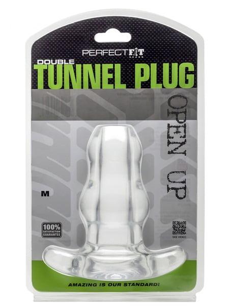 Perfectfit Brand Double Tunnel Plug Medium - Clear