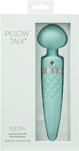 Pillow Talk Sultry Dual Ended Warming Massager Teal