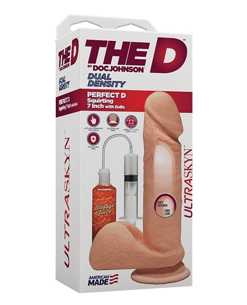 The D Dual Density Perfect D Squirting 7" with Balls ULTRASKYN Vanilla