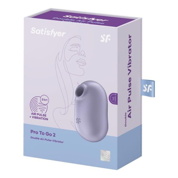 Satisfyer Pro To Go 2 Air Pulse Clitoral Stimulator + Vibration - Violet