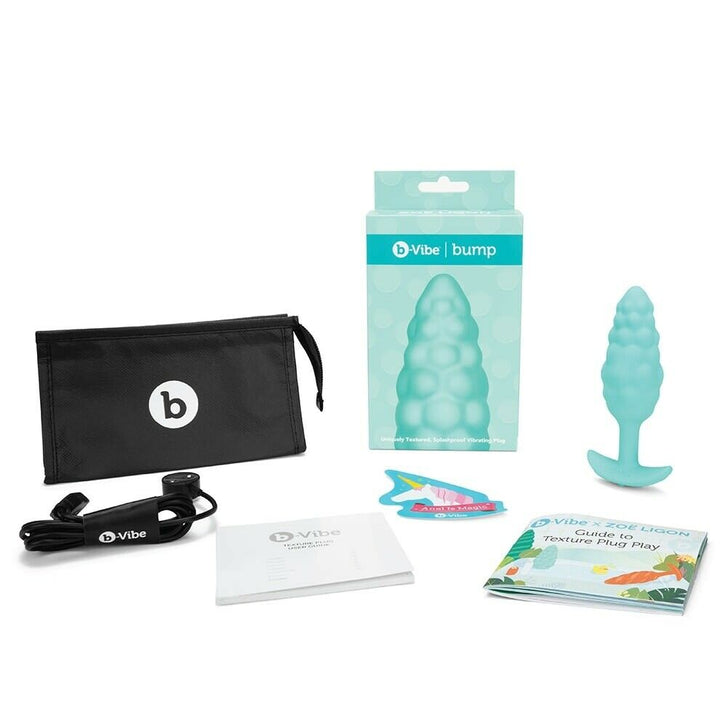 b-Vibe Bump Textured Vibrating Anal Plug - Mint