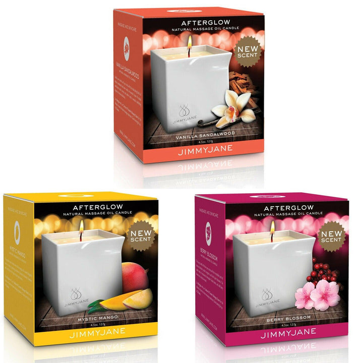 JimmyJane Afterglow Natural Massage Oil Candle - Mystic Mango