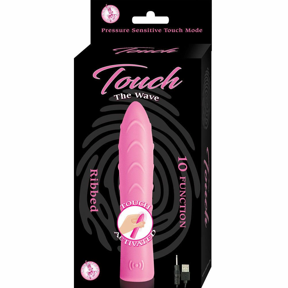 Nasstoys Touch The Wave Rechargeable Touch Activated Bullet - Ribbed - Pink