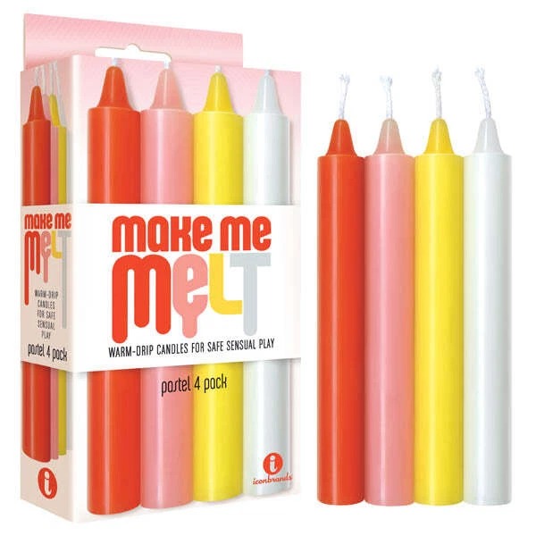 Icon Brands Make Me Melt Warm Drip Candles Pastel 4pk - Drip Candles - Australia - Sexy Devil