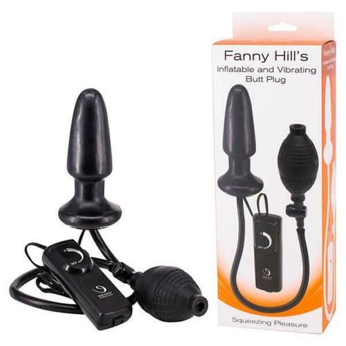 Seven Creations Fanny Hill's Inflatable & Vibrating Butt Plug - Black