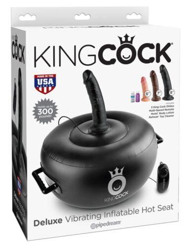 Pipedream King Cock Deluxe Vibrating Inflatable Hot Seat - Black