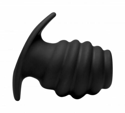 XR Brands Master Series Hive Ass Tunnel 4" Silicone Ribbed Hollow Anal Plug - Large