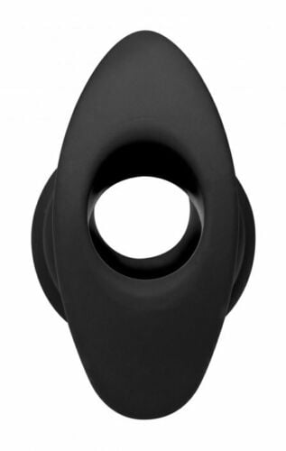 XR Brands Master Series Hive Ass Tunnel 4" Silicone Ribbed Hollow Anal Plug - Large