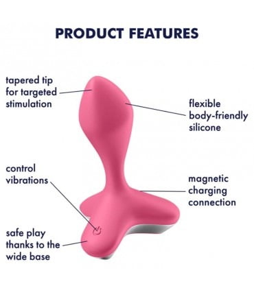 Satisfyer Game Changer Vibrating Butt Plug - Pink