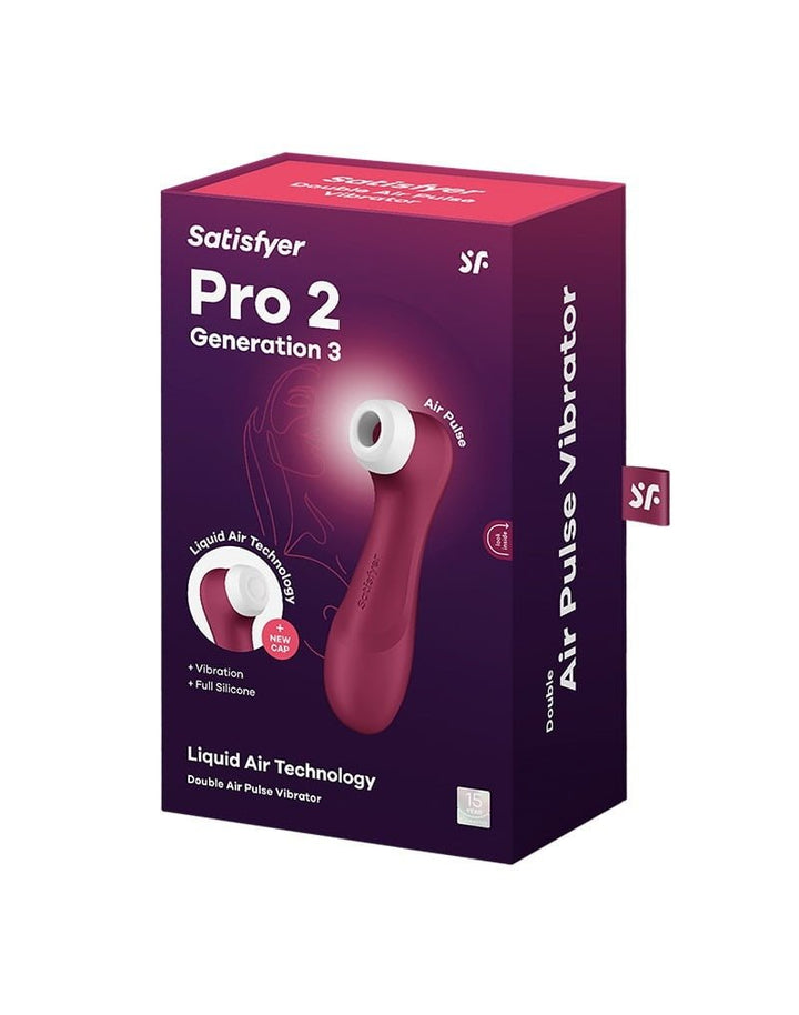 Satisfyer Pro 2 Gen 3 Liquid Air Pulse Clitoral Stimulator - Wine