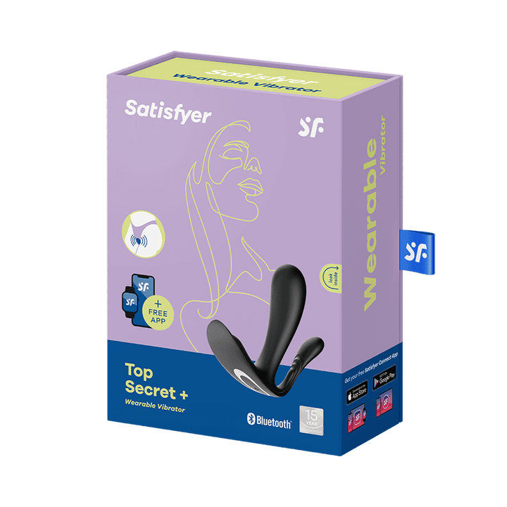 Satisfyer Top Secret + Wearable Vibrator with Anal Stimulation & App Control - Black