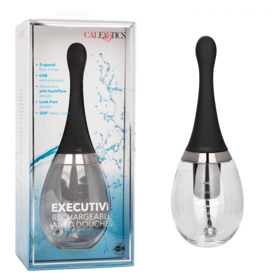 CalExotics Executive Rechargeable Auto Douche - Black & Clear