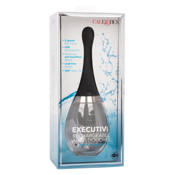 CalExotics Executive Rechargeable Auto Douche - Black & Clear