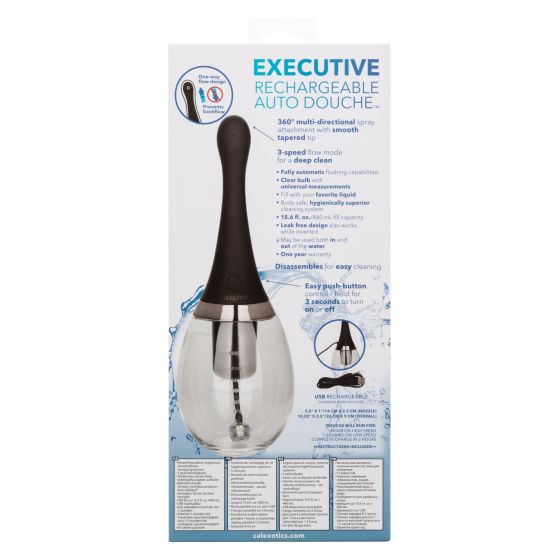 CalExotics Executive Rechargeable Auto Douche - Black & Clear