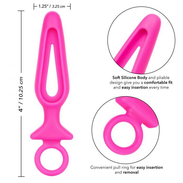CalExotics Booty Call Silicone Groove Probe Butt Plug with Ring Pull
