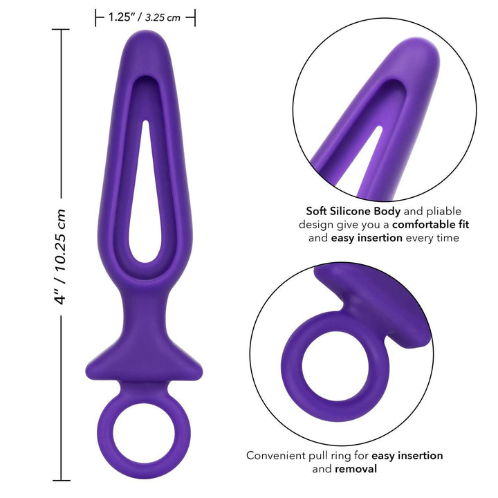 CalExotics Booty Call Silicone Groove Probe Butt Plug with Ring Pull