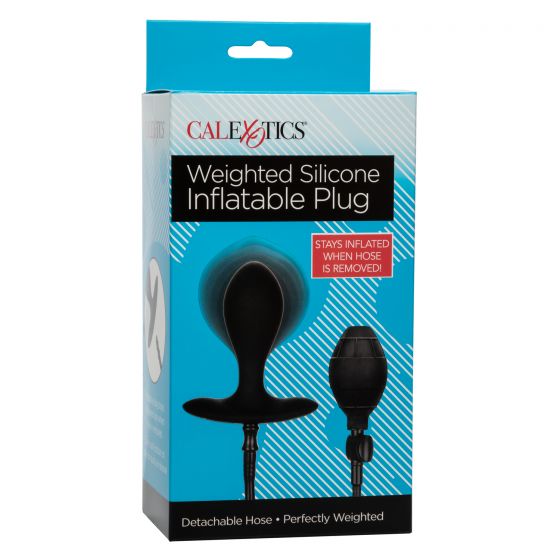 CalExotics Weighted Silicone Inflatable Plug with Detachable Hose