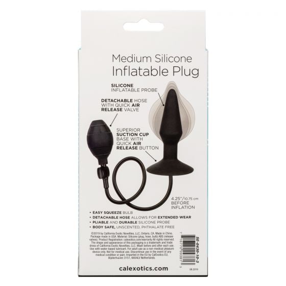 CalExotics Medium Silicone Inflatable Plug with Detachable Hose