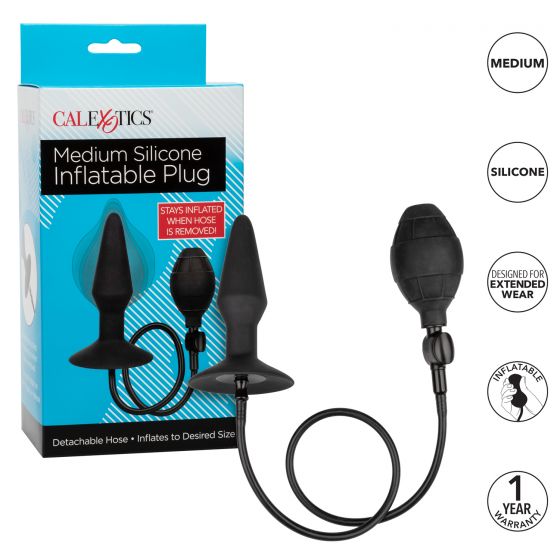 CalExotics Medium Silicone Inflatable Plug with Detachable Hose