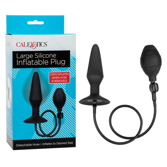 CalExotics Large Silicone Inflatable Plug with Detachable Hose