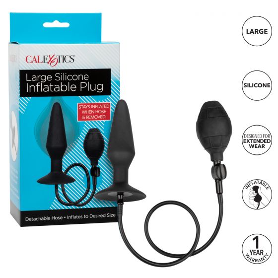 CalExotics Large Silicone Inflatable Plug with Detachable Hose