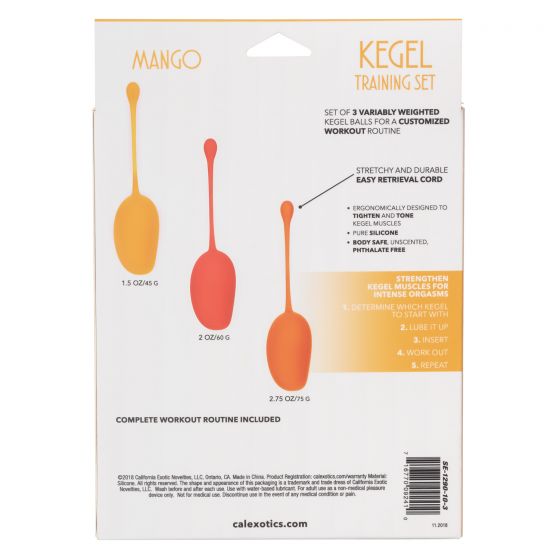 CalExotics Kegel Training 3pc Set - Mango