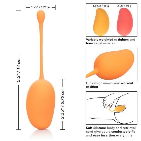 CalExotics Kegel Training 3pc Set - Mango