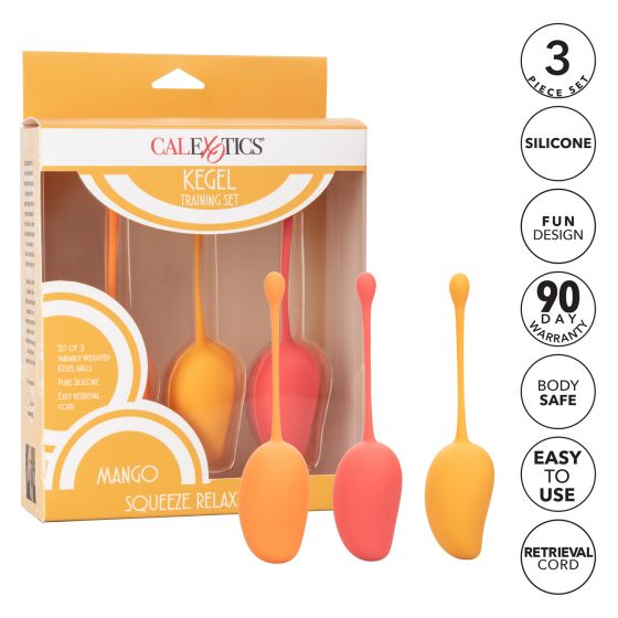 CalExotics Kegel Training 3pc Set - Mango