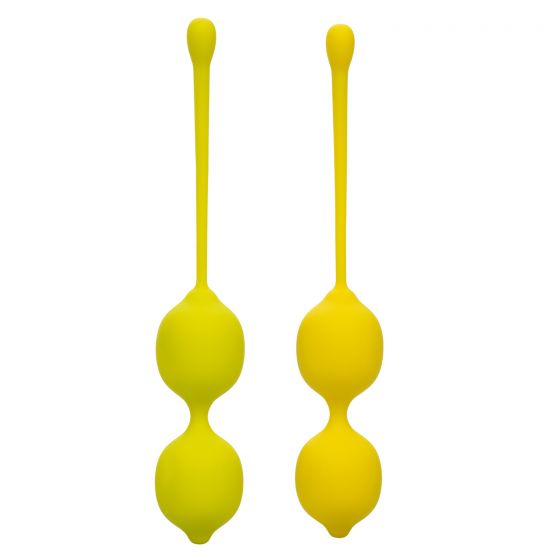 CalExotics Kegel Training 2pc Set - Lemon