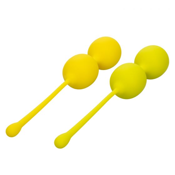 CalExotics Kegel Training 2pc Set - Lemon