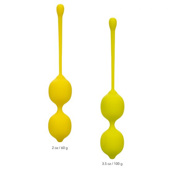 CalExotics Kegel Training 2pc Set - Lemon