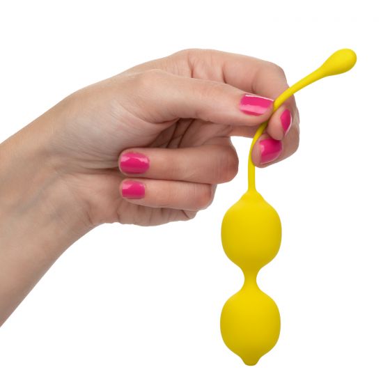 CalExotics Kegel Training 2pc Set - Lemon